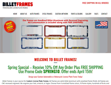 Tablet Screenshot of billetframes.com